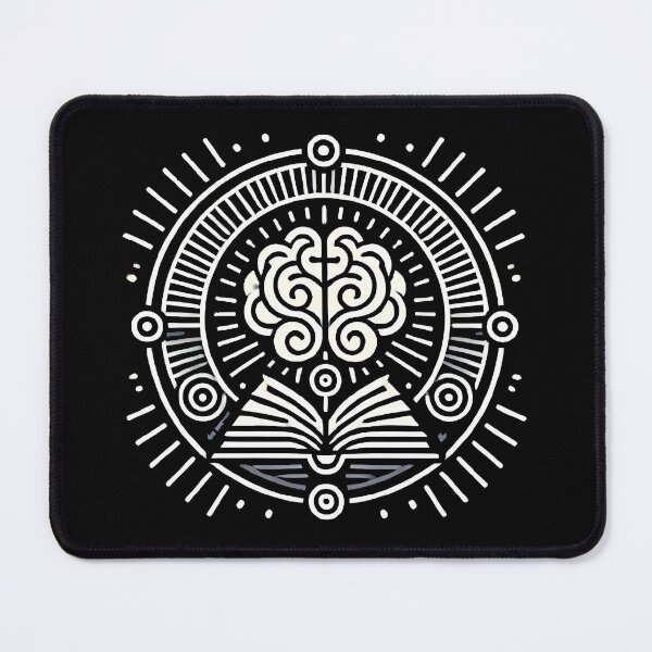Item preview, Knowledge and Growth - Brain and Book Geometric Logo designed and sold by Retropixel33.