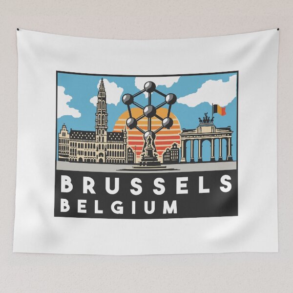 Item preview, Brussels Belgium Decal Sticker designed and sold by Decal Mania.