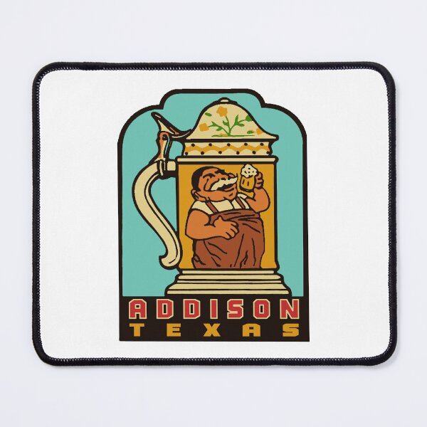 Item preview, Addison Texas Vintage Style Beer Stein Decal designed and sold by Decal Mania.