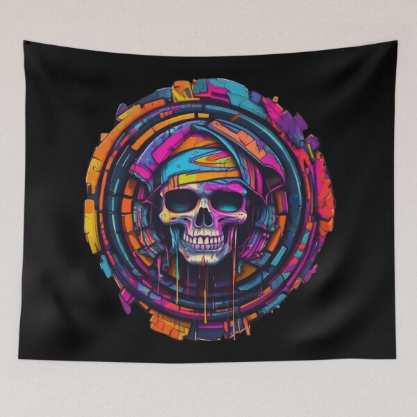 Item preview, Neon Skull Graffiti  designed and sold by UNK-Fatigues.