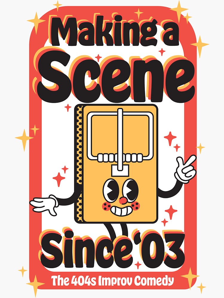 Thumbnail 3 of 3, Sticker, Making a Scene Since '03 - The 404s 2024 T-shirt designed and sold by the404s.