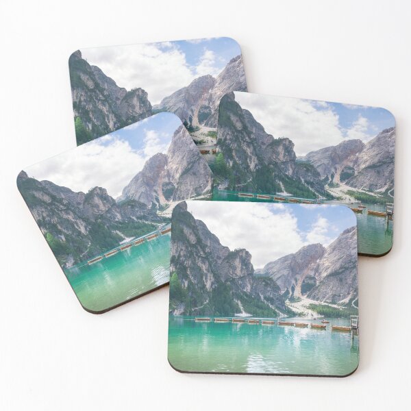 Item preview, Boats in Pragser Wildsee and Dolomites mountains, Italy. designed and sold by Stefano Orazzini.