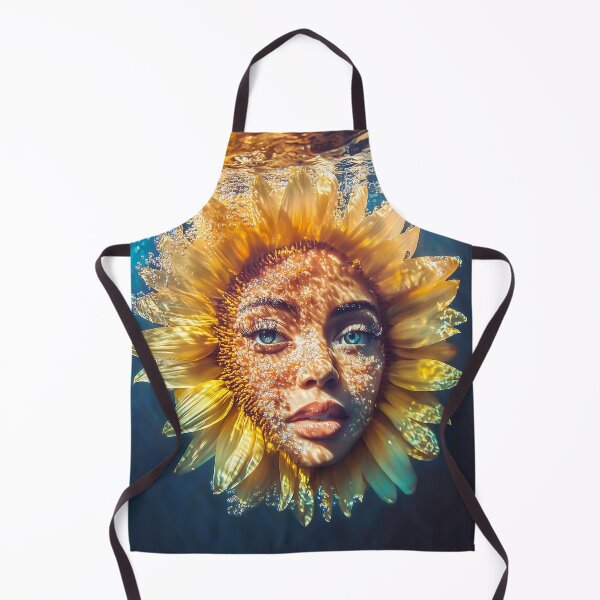 Item preview, "Hybrid Sunflower-Woman in Blue Waters" designed and sold by MacroArtHub.