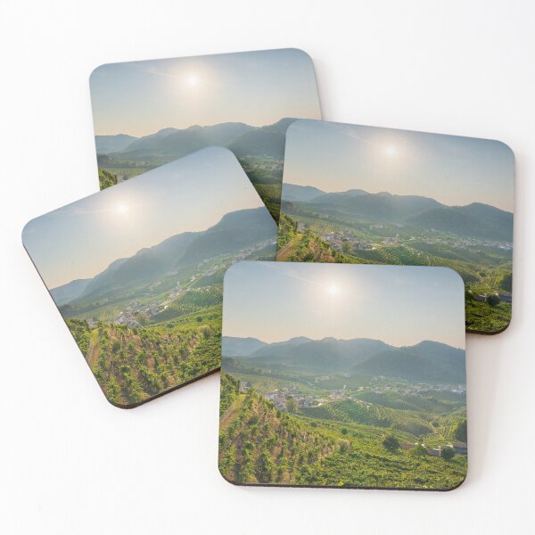 Item preview, Prosecco Hills, vineyards panorama in the morning. Valdobbiadene, Italy designed and sold by Stefano Orazzini.