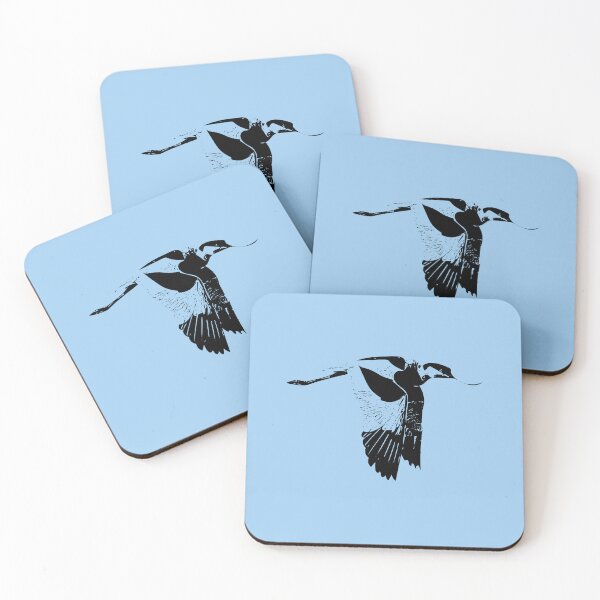 Item preview, Pied Avocet Flying Black Design  designed and sold by designsasstultd.