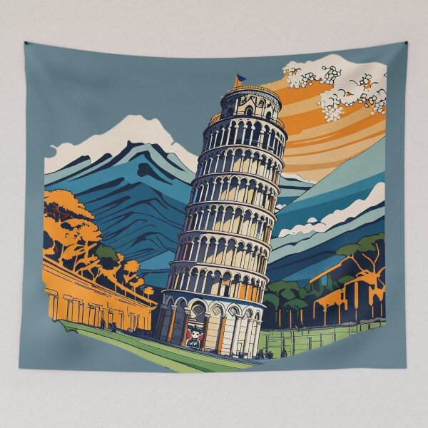 Item preview, Katsushika Hosukai Pisa Tower designed and sold by Jese345.