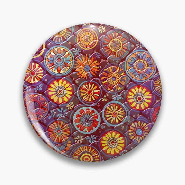 Item preview, Retro Flower and Snakeskin Overlay Pattern designed and sold by SportyAndArtful.