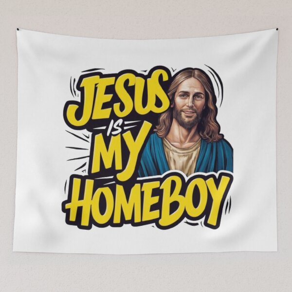 Item preview,  JESUS IS MY HOMEBOY FUNNY CHRISTIAN SAYING  designed and sold by Obinne.