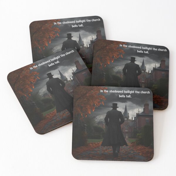 Item preview, "The Church Bells Toll" Mysterious Gothic Autumn Scene designed and sold by dreamparlor.