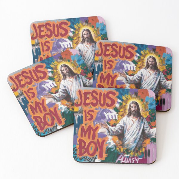 Item preview, FUNNY JESUS IS MY HOMEBOY PAINTING  designed and sold by Obinne.
