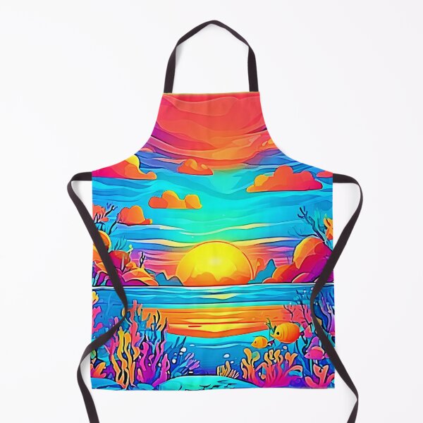 Item preview, Vibrant Underwater Sunset Artwork designed and sold by Health And Fitness Posts e-Store.