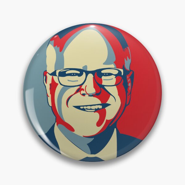 Aperçu de l'œuvre Portrait stylisé de Tim Walz créée et vendue par Strongleton.