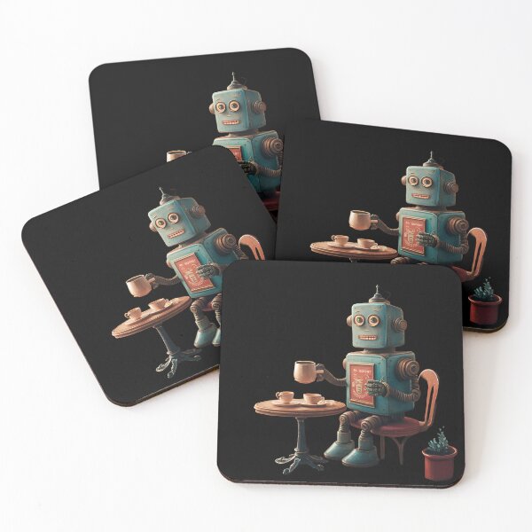 Item preview, Retro Robot Coffee Break designed and sold by EnchantWearEmpo.