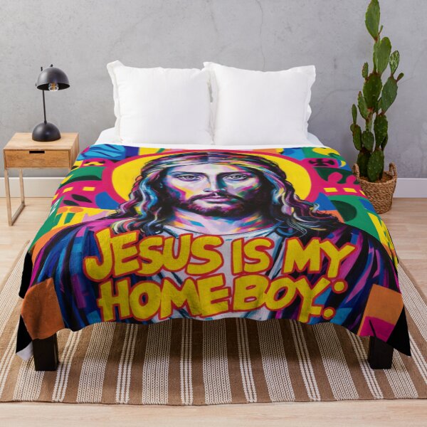 Item preview, FUNNY JESUS IS MY HOMEBOY PAINTING  designed and sold by Obinne.