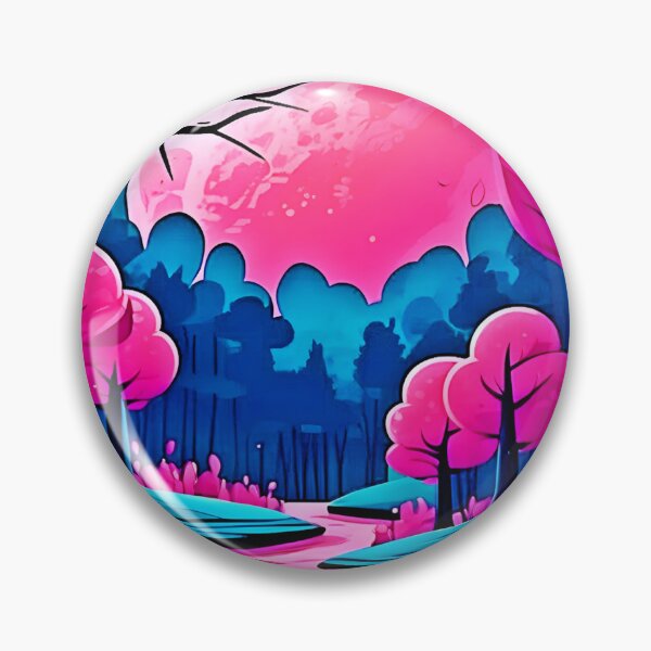 Artikelvorschau, Rosa Mondlicht Wald Kunst entworfen und verkauft von Health And Fitness Posts e-Store.