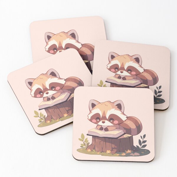 Item preview, Cute Bookish Raccoon designed and sold by RetroPrints.