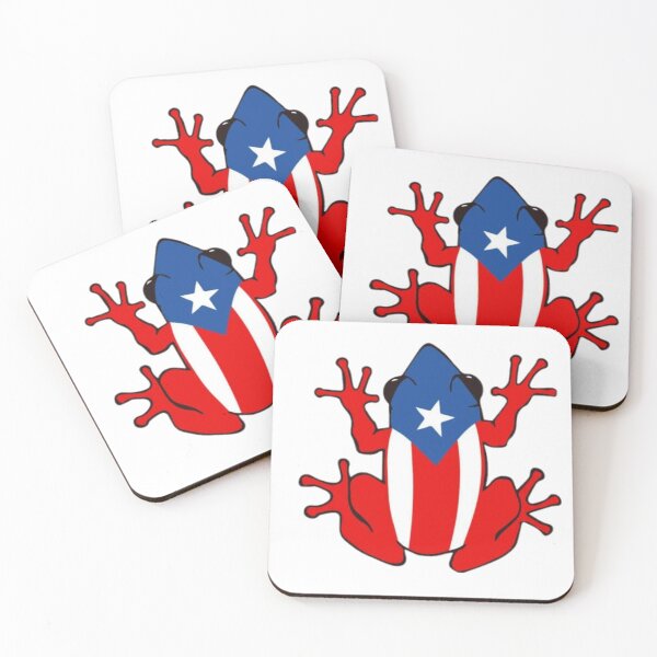 Item preview, puerto rican frog flag designed and sold by stickersbyreme.