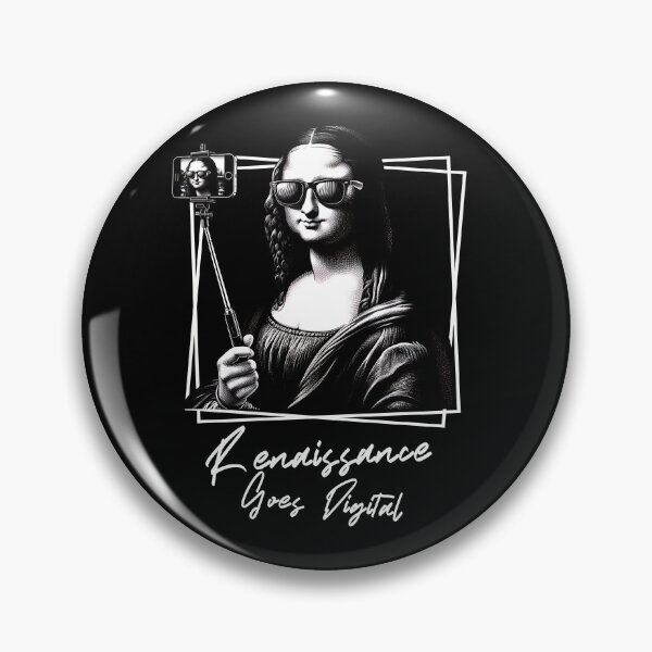 Item preview, Funny Mona Lisa Selfie Art Renaissance Goes Digital Design designed and sold by DAMOTAmagazine.