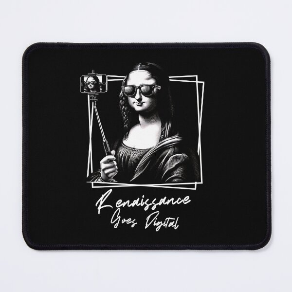 Item preview, Funny Mona Lisa Selfie Art Renaissance Goes Digital Design designed and sold by DAMOTAmagazine.