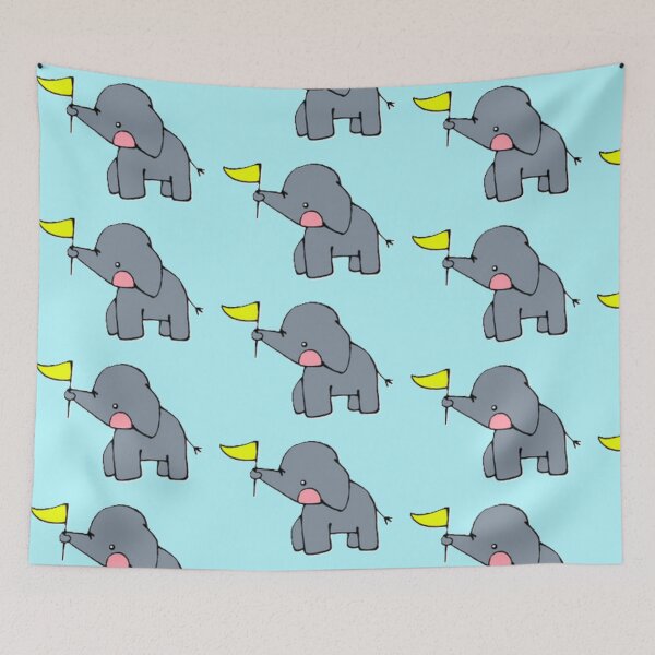 Item preview, Elephant with flag designed and sold by Lydia Conder.