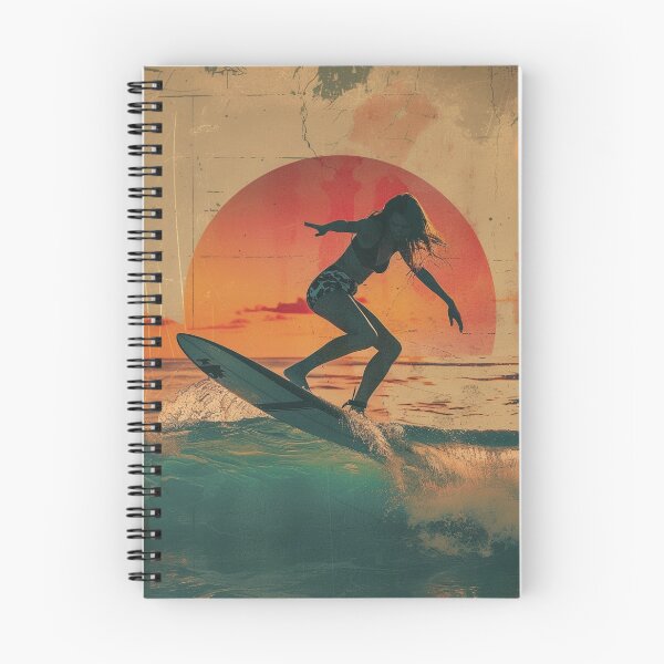 Item preview, Vintage Surfer Girl - Retro Beach Vibes designed and sold by -DEEWOLF-.