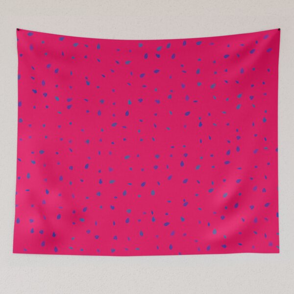 Item preview, Assorted Styles Of Blue Scattered Colorful Leaves Hot Pink designed and sold by EvergreenMotifs.