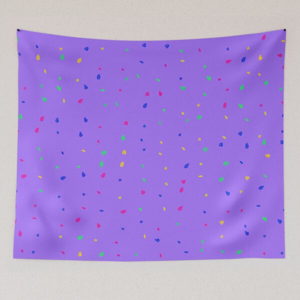 Item preview, Various Styles Of Scattered Rainbow Leaves Bright Purple designed and sold by EvergreenMotifs.