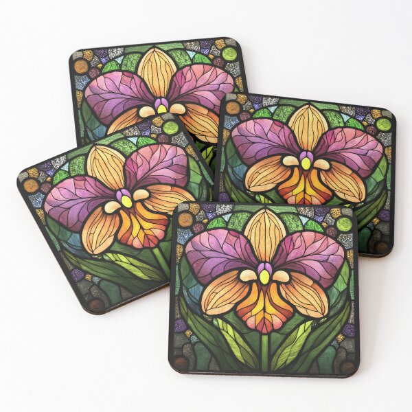 Item preview, Stained Glass orchid flower designed and sold by TankandDPS.