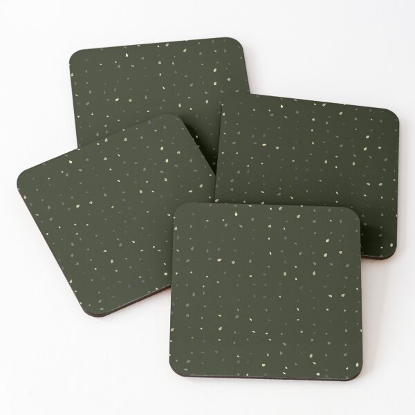 Item preview, Assorted Styles Of Scattered Yellow Leaves Dark Green designed and sold by EvergreenMotifs.