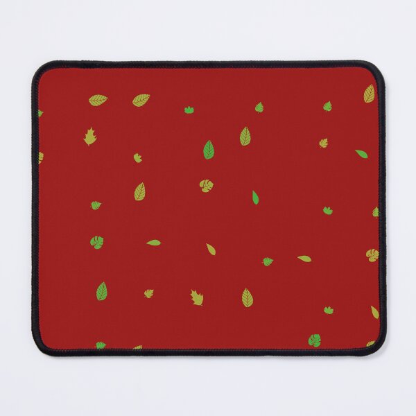 Item preview, Assorted Styles Scattered Yellow Green Leaves Red Background designed and sold by EvergreenMotifs.