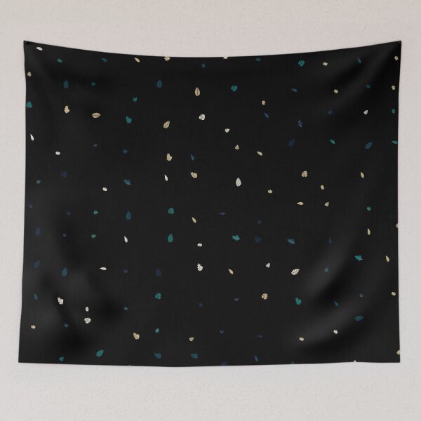 Item preview, Assorted Styles Of Scattered Colorful Leaves Blue Background designed and sold by EvergreenMotifs.