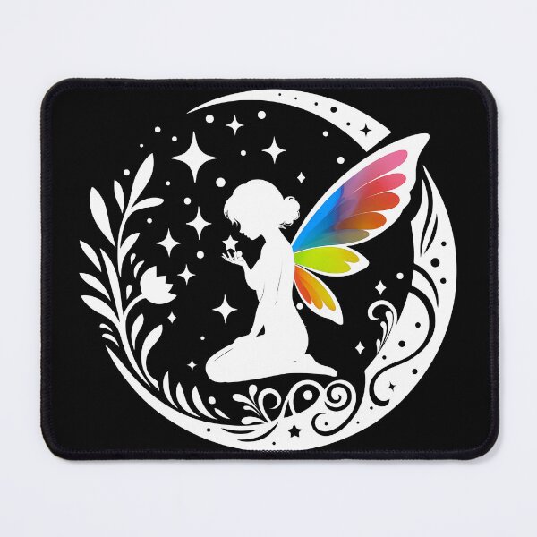 Item preview, Side view fairy white silhouette designed and sold by CharmSpell.