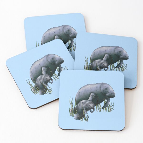 Item preview, Manatee mom and her baby designed and sold by Phenydre.