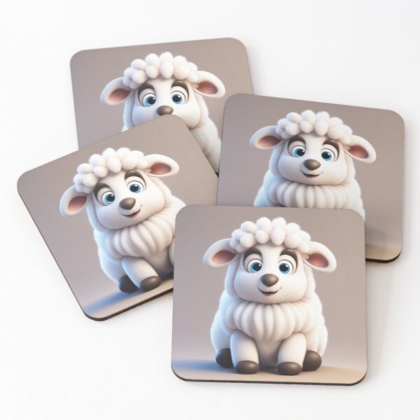Item preview, Cute Sheep Sitting Cartoon Vector Icon designed and sold by hjian8219.