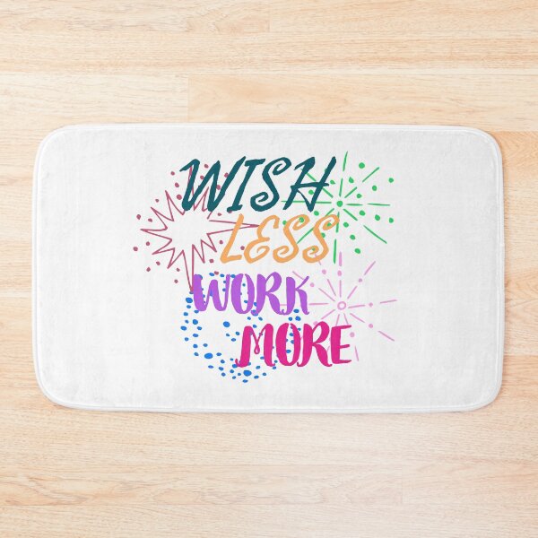Item preview, Wish Less Work More A motivational quote Colorful Calligraphy  designed and sold by adlkh.