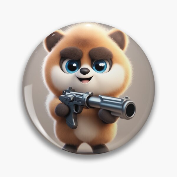 Item preview,  Cute Man Holding Gun Pistol Cartoon Vector Icon designed and sold by hjian8219.