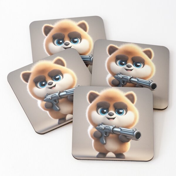 Item preview,  Cute Man Holding Gun Pistol Cartoon Vector Icon designed and sold by hjian8219.