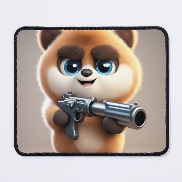 Item preview, Cute Man Holding Gun Pistol Cartoon Vector Icon designed and sold by hjian8219.