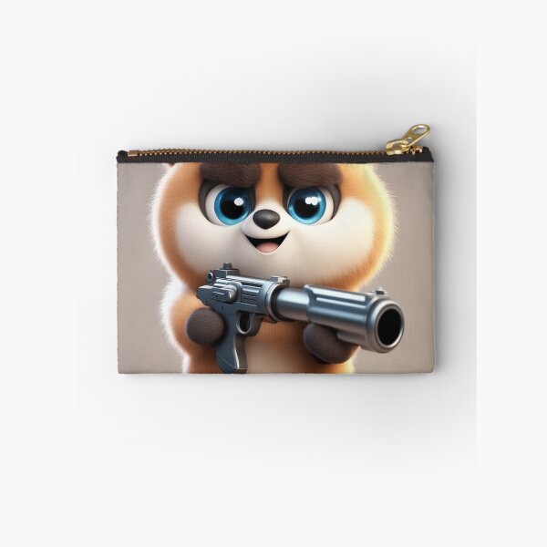 Item preview, Cute Man Holding Gun Pistol Cartoon Vector Icon designed and sold by hjian8219.