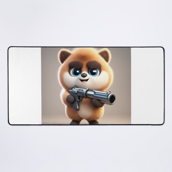 Item preview,  Cute Man Holding Gun Pistol Cartoon Vector Icon designed and sold by hjian8219.