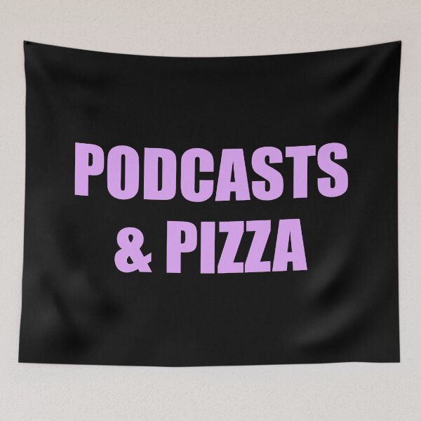 Item preview, Podcasts And Pizza - funny podcaster designed and sold by Inspirationmotivation.