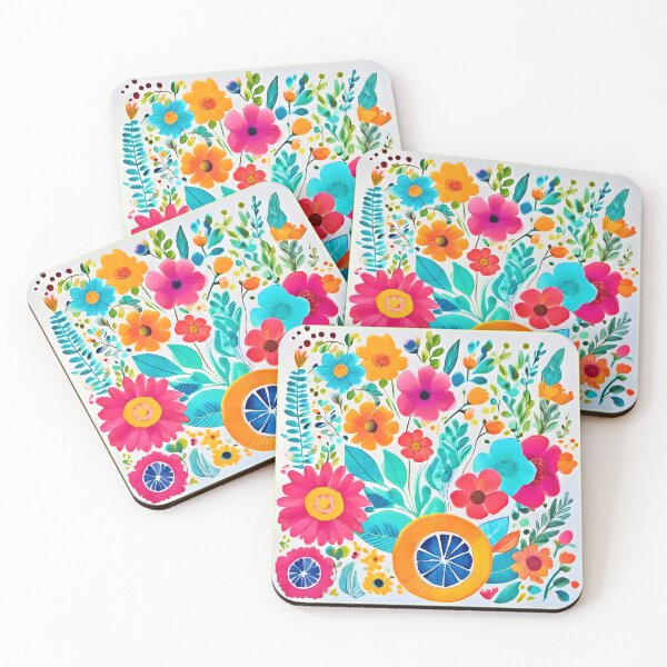 Item preview, Vibrant Floral Fiesta Art designed and sold by Health And Fitness Posts e-Store.