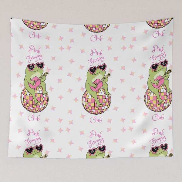 Item preview, Pink Froggy Club Pattern designed and sold by SillyTeesforYou.