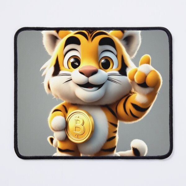 Item preview, Tiger Holding Gold Coin Thumbs Up Cartoon Vector Icon designed and sold by hjian8219.