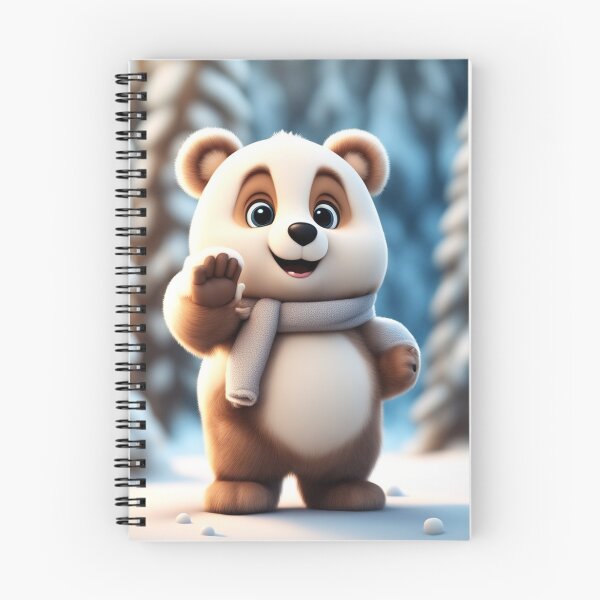 Item preview, Cute Bear Waving Hand in Winter Cartoon Vector Icon designed and sold by hjian8219.