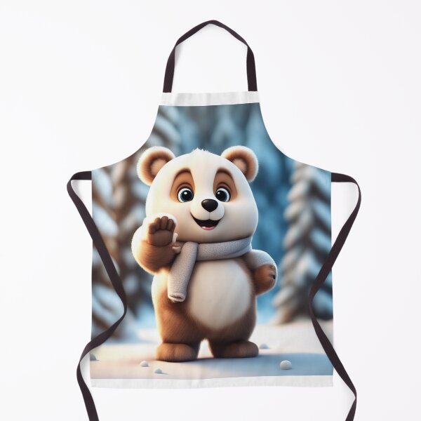 Item preview, Cute Bear Waving Hand in Winter Cartoon Vector Icon designed and sold by hjian8219.