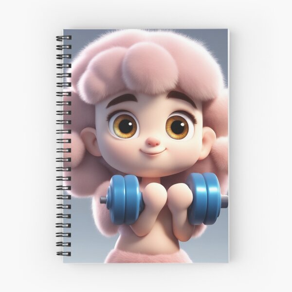 Item preview, Cute Girl Lifting Dumbbell Cartoon Vector Icon designed and sold by hjian8219.