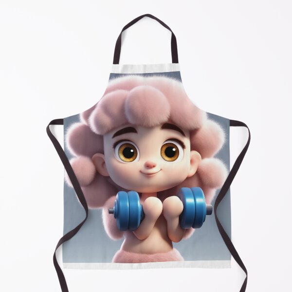 Item preview, Cute Girl Lifting Dumbbell Cartoon Vector Icon designed and sold by hjian8219.