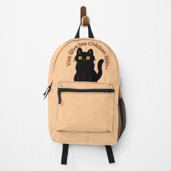 Item preview, Cute Cat You Give Me Chicken Skin | Goosebumps | Halloween Cute Horror Art designed and sold by maplunk.