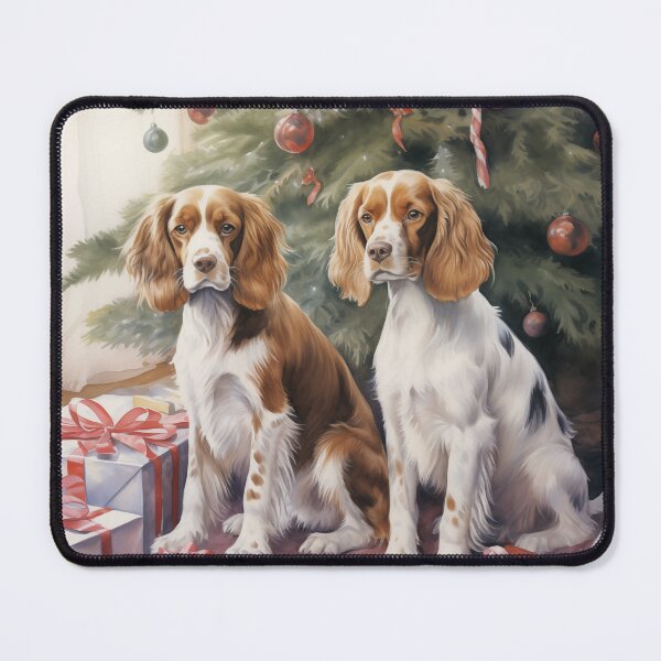 Item preview, Christmas Brittany Spaniel Portrait designed and sold by Samuelsboro.